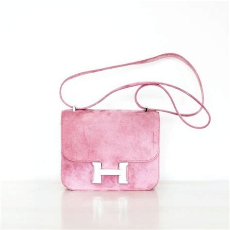 hermes pink suede bag|Hermes pink bags.